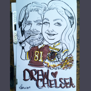 Caricature sample by Laura M Baltimore artist