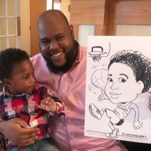 Father and dad live caricatures