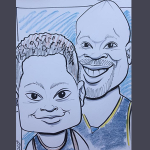 Father son caricature by SketchFaces