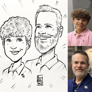 Live caricatures by SketchFacesDC at an event in 2026